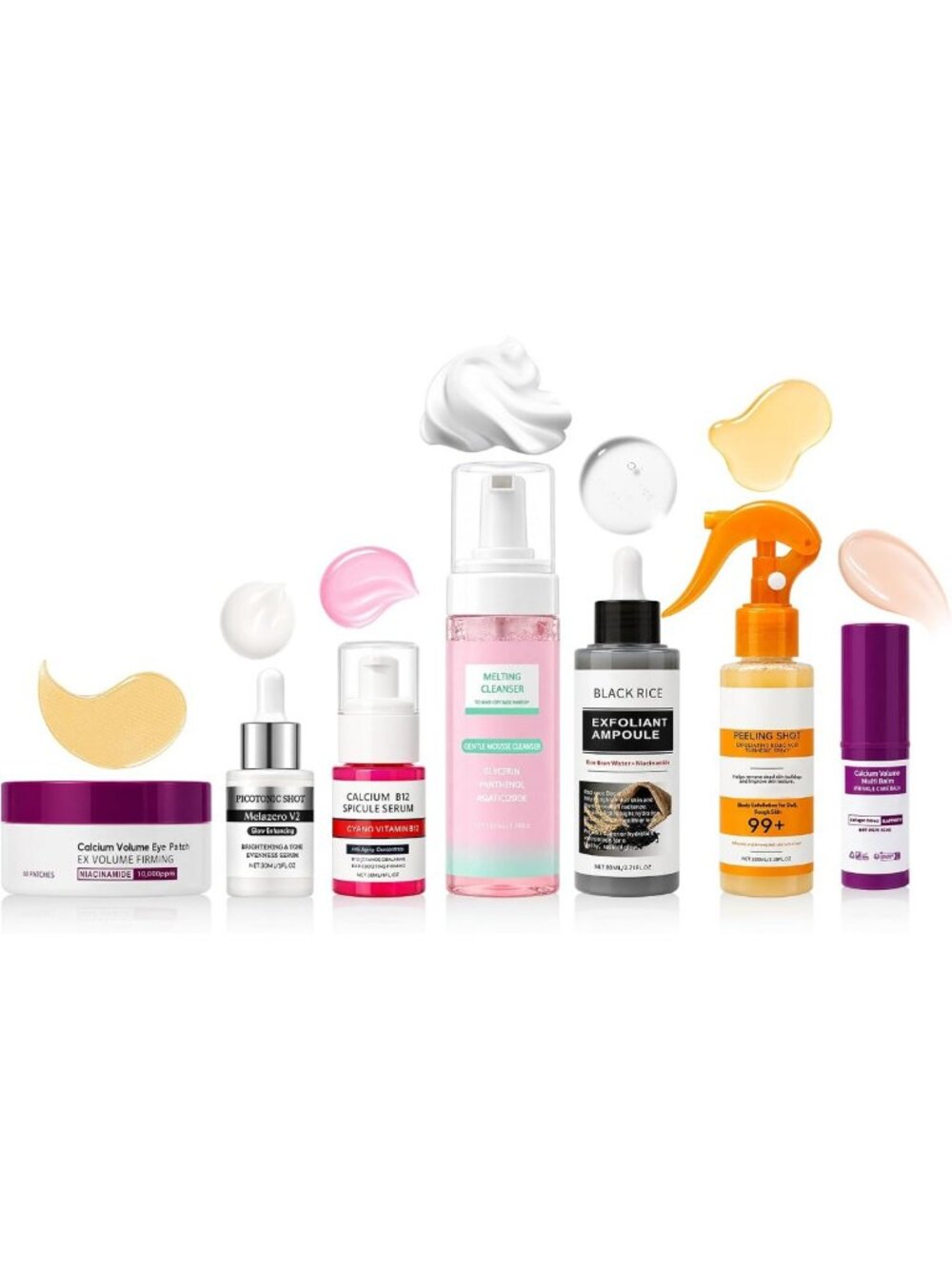 Hydrating Skincare Routine Set - Facial Care Kit with Cleanser, Serums & Eye